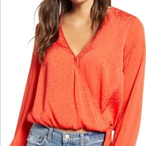 long sleeve wrap top